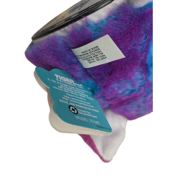 1999 Furby Babies Interactive Toy Pink Purple White Fur Tiger Electronics w/ Tag - Picture 9 of 11